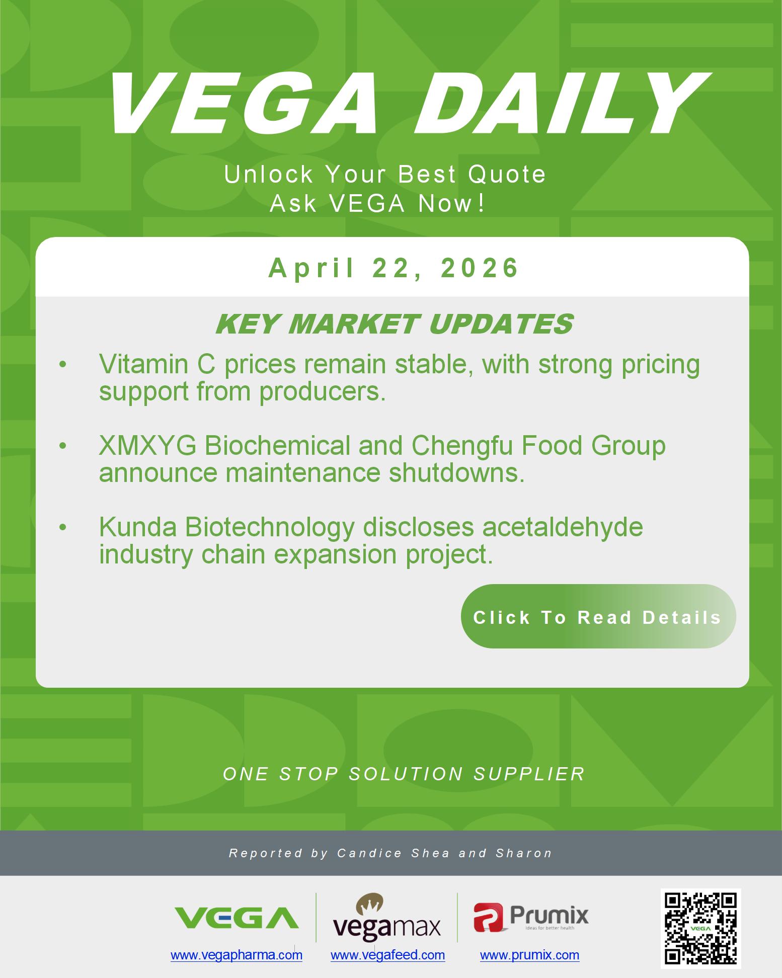 VEGA Daily 20260422 Vitamin C XMXYG Chengfu Kunda Biotech Update.jpg